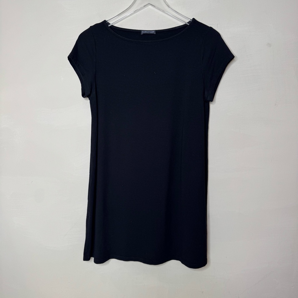 Eileen Fisher Short-Sleeve Viscose Jersey Tunic size medium